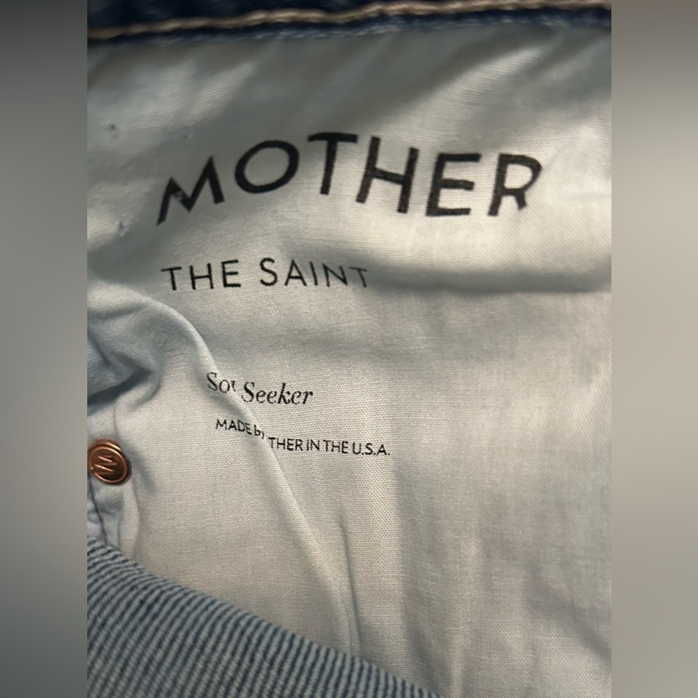 Mother Jeans The Saint‎ Sz 24 Inseam 27 Distressed Jeans  Cotton Blend Made USA - Picture 5 of 9